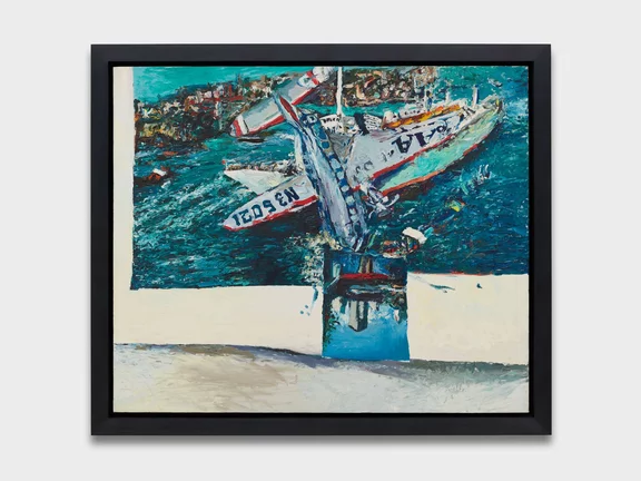Malcolm Morley — Little Corner of Plane-Ship Catastrophe and Central Park