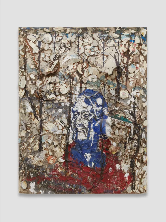Julian Schnabel — Winter (or Rose Garden That Jacqueline Built When She Was a Little Girl)