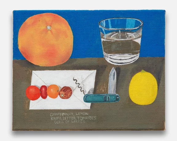 Michael Hilsman — Grapefruit, Lemon, Knife, Letter, Tomatoes, Glass of Water