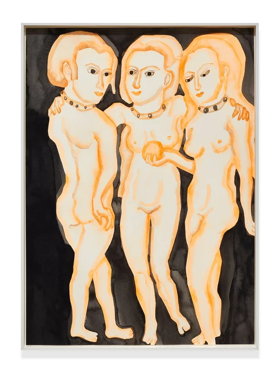 Hu Zi — Self-Portrait with Aglaia and Euphrosyne