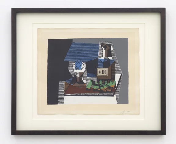Pablo Picasso — Bouteilles et raisins