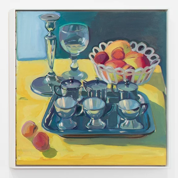 Maria Lassnig — Silbernes Teeservice/Geburtstagsbild
