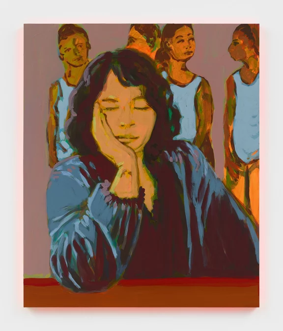 Claire Tabouret — Patricia with her eyes closed