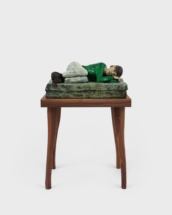 Claire Tabouret — Lying figure (green)