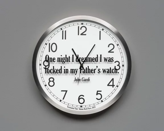 Joseph Kosuth — Quoted Clocks #1 (A.R.)