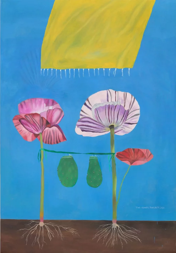 Michael Hilsman — Two Flowers, Two Cacti