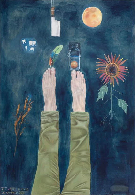 Michael Hilsman — Feet With Feather, Jar And Moon