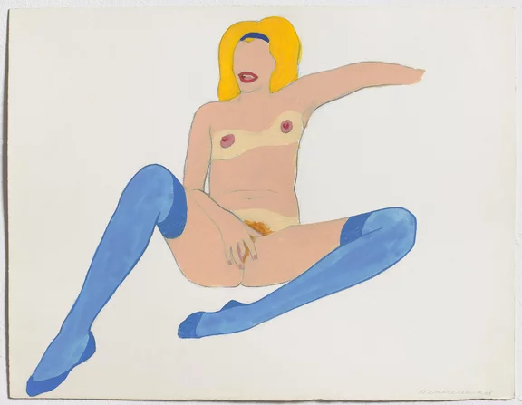 Tom Wesselmann — Claire Nude with Blue Stockings