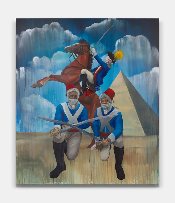 Umar Rashid — Riding high, with my ride or dies. Charles and his conscripts celebrate victory over the Mamluks at the Battle of the Pyramids. 1799.