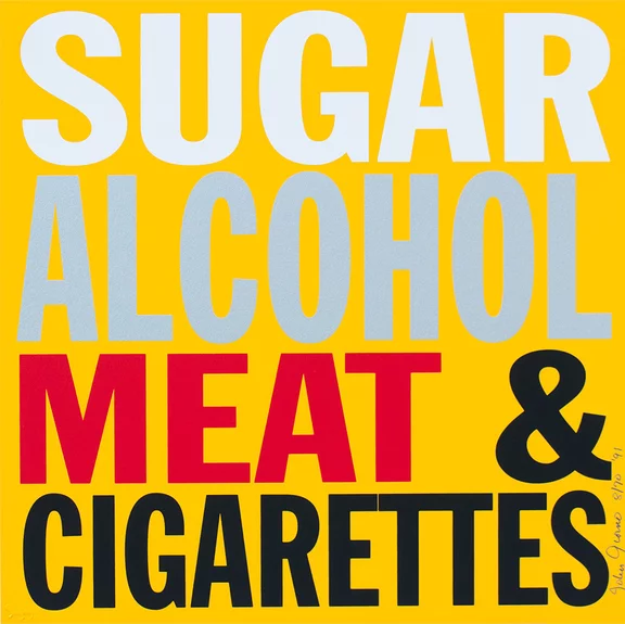 John Giorno — SUGAR, ALCOHOL, MEAT & CIGARETTES