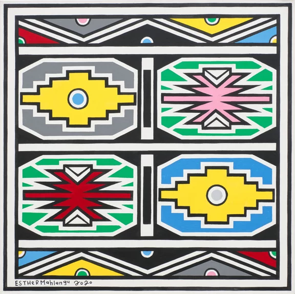 Dr. Esther Mahlangu — Ndebele Abstract