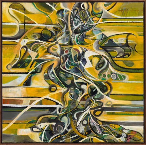 Zio Ziegler — Composition with figure in yellow plane