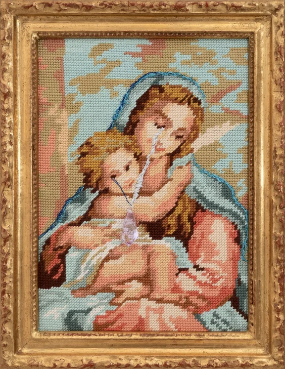 Francesco Vezzoli — ABSTRACT LEONARDESQUE MADONNA WITH CHILD