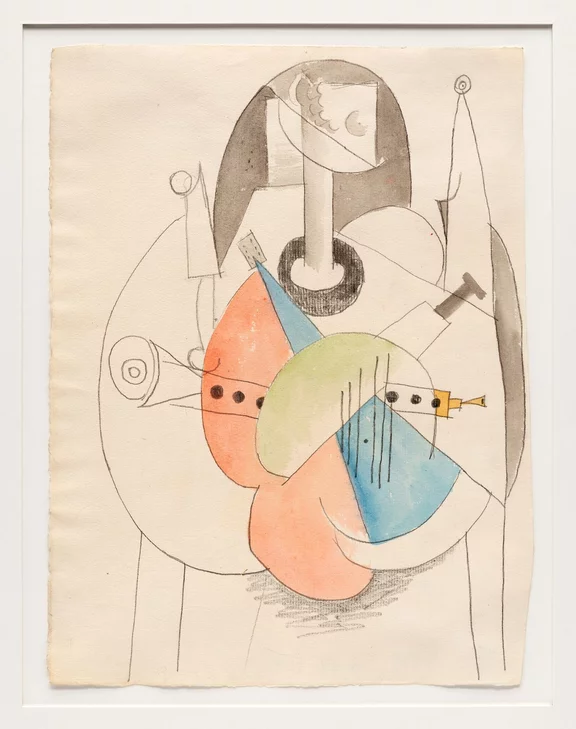 Pablo Picasso — Still Life with Musical Instruments on a Table