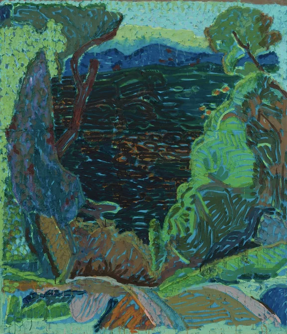 Claire Tabouret — Paysages d'intérieur (turquoise)
