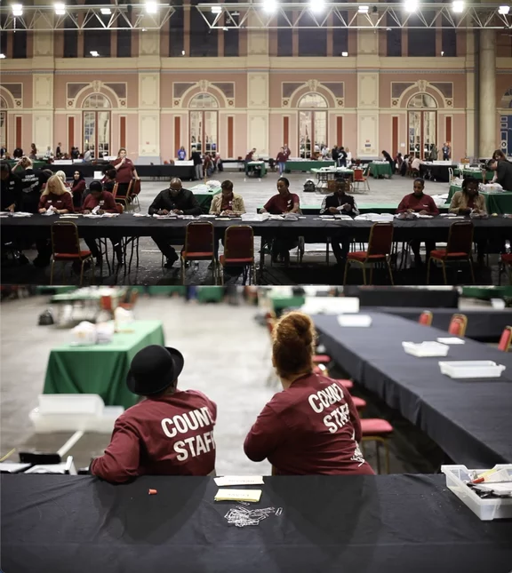 Taryn Simon — Haringey Ballot Count, European Union Membership Referendum, The Great Hall, Alexandra Palace (“The People's Palace”), London, United Kingdom, June 24, 2016