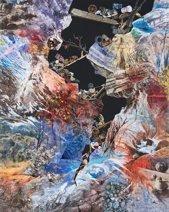 Dustin Yellin — Crack Painting 1