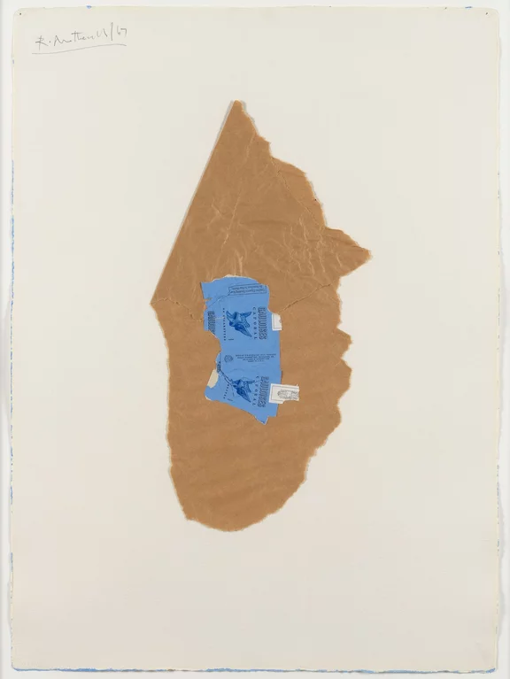 Robert Motherwell — Beige Figuration with Gauloises No. 2