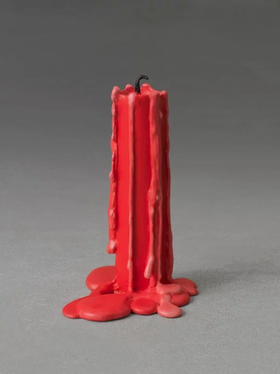 Ugo Rondinone — still.life (carmine red candle)