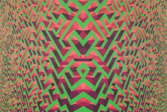 Xu Qu — Maze (relative), red and green