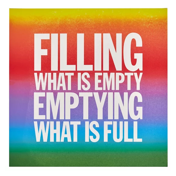 John Giorno — FILLING WHAT IS EMPTY EMPTYING WHAT IS FULL