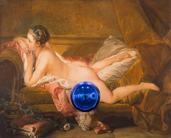 Jeff Koons — Gazing Ball (Boucher Reclining Girl)
