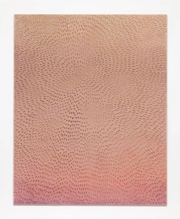 Jennifer Guidi — In the Morning I Watch You Rise (Painted Light Pink Grey Sand SF #2F, Yellow Orange Pink and Lavender)