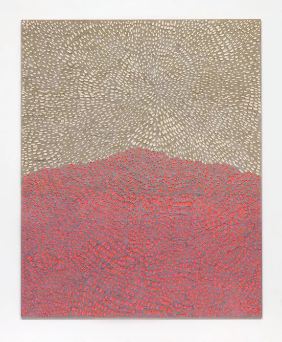 Jennifer Guidi — Beyond the Mountain (Painted Natural Sand SF #1F, Grey White Pink and Orange, Pink CS)