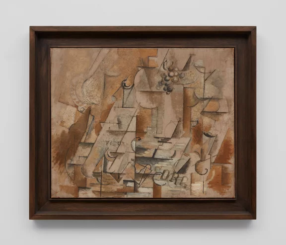 Georges Braque — Fruit bowl, bottle, and glass (Compotier, bouteille et verre)