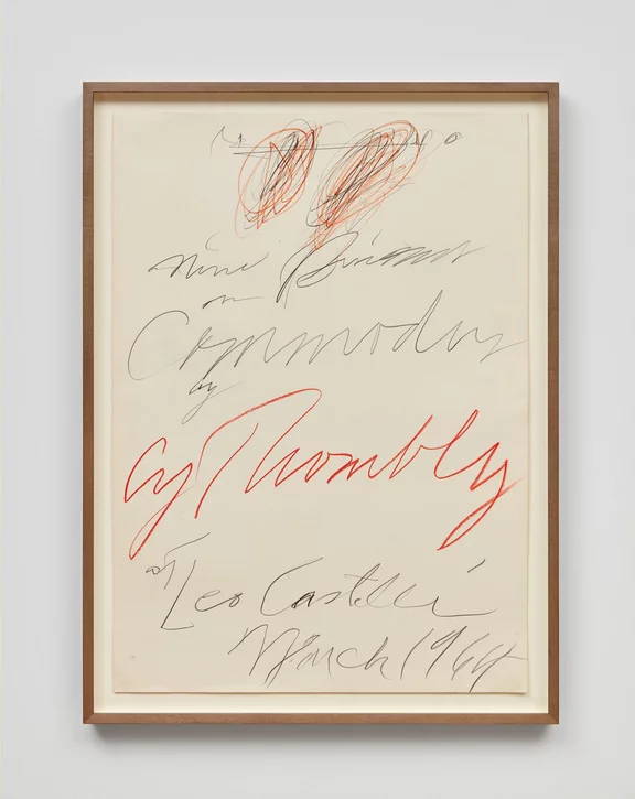 Cy Twombly — Nine Discourses on Commodus by Cy Twombly at Leo Castelli